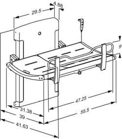 Dimensioned drawing, inch