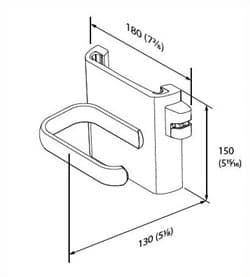Dimensioned drawing, inch