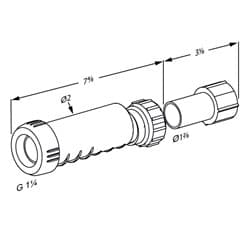 Dimensioned drawing, inch
