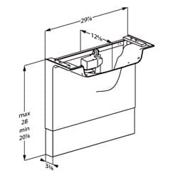Dimensioned drawing, inch