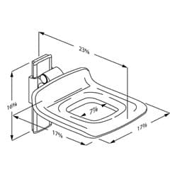 Dimensioned drawing, inch