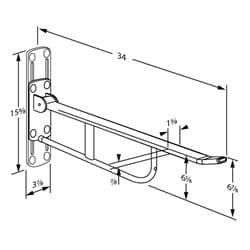 Dimensioned drawing, inch