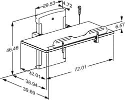 Dimensioned drawing, inch