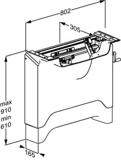 Dimensioned drawing, mm