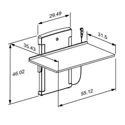 Dimensioned drawing, inch
