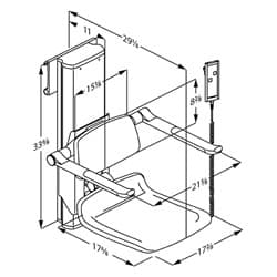 Dimensioned drawing, inch
