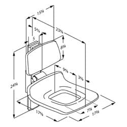 Dimensioned drawing, inch