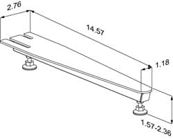 Dimensioned drawing, inch