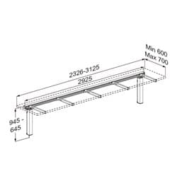 Dimensioned drawing, mm
