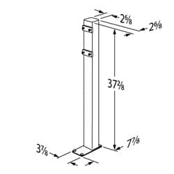 Dimensioned drawing, inch