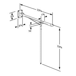 Dimensioned drawing, inch