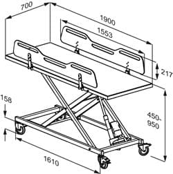 Dimensioned drawing, mm
