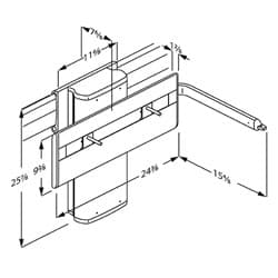 Dimensioned drawing, inch