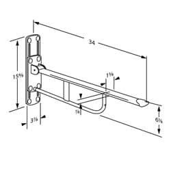 Dimensioned drawing, inch
