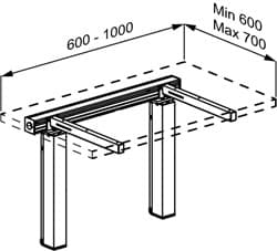Dimensioned drawing, mm