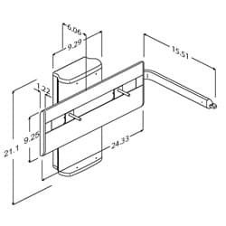 Dimensioned drawing, inch