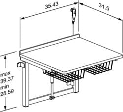 Dimensioned drawing, inch
