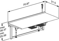 Dimensioned drawing, inch