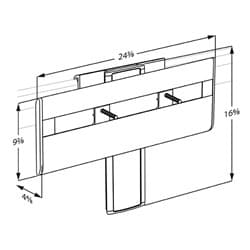 Dimensioned drawing, inch