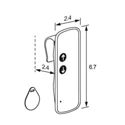 Dimensioned drawing, inch
