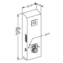 Dimensioned drawing, inch