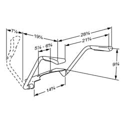 Dimensioned drawing, inch