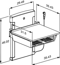 Dimensioned drawing, inch