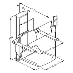 Dimensioned drawing, inch