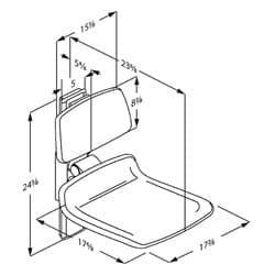 Dimensioned drawing, inch