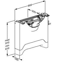 Dimensioned drawing, mm