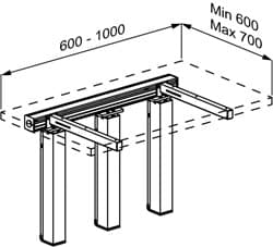 Dimensioned drawing, mm