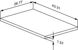 Dimensioned drawing, inch