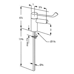Dimensioned drawing, inch