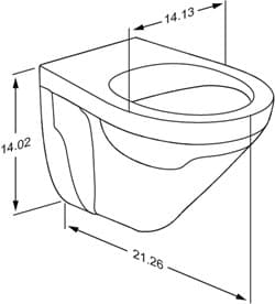 Dimensioned drawing, inch