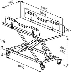 Dimensioned drawing, mm