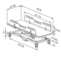 Dimensioned drawing, inch