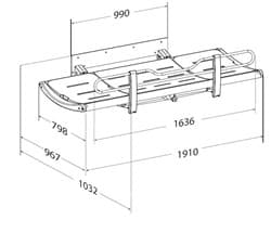Dimensioned drawing, mm