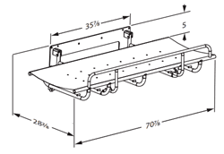 Dimensioned drawing, inch