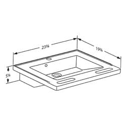 Dimensioned drawing, inch