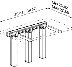 Dimensioned drawing, inch
