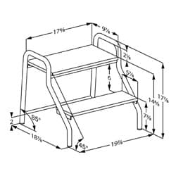 Dimensioned drawing, inch