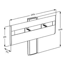 Dimensioned drawing, inch