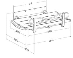 Dimensioned drawing, inch