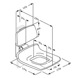 Dimensioned drawing, inch