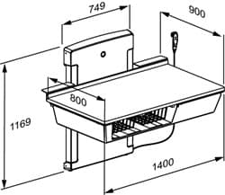 Dimensioned drawing, inch