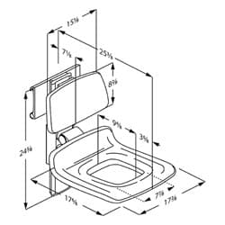Dimensioned drawing, inch