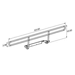 Dimensioned drawing, inch