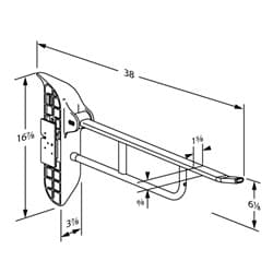Dimensioned drawing, inch