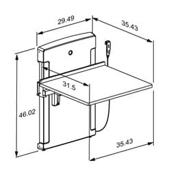 Dimensioned drawing, inch