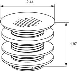 Dimensioned drawing, inch